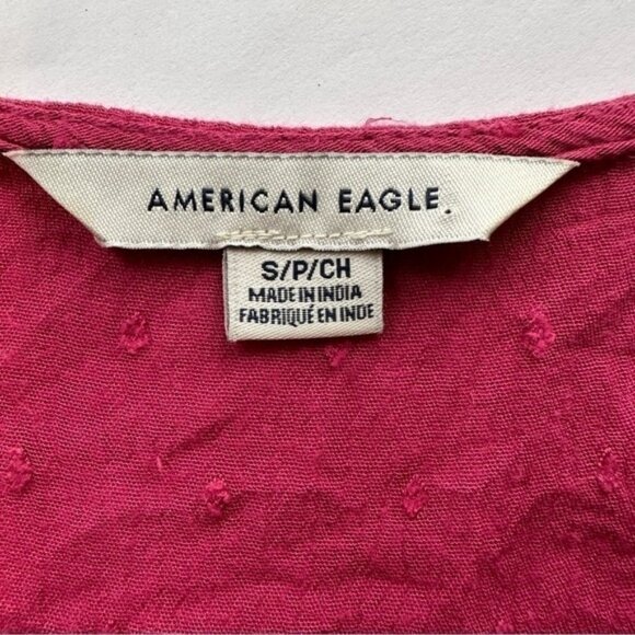 American Eagle v-neck  top with dropped sleeves, empire waisted, loose & flowy - Picture 6 of 12